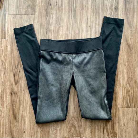 Club Monaco Pants - Club Monaco black suede pu coating leggings s
